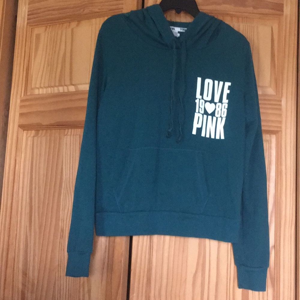 PINK Small hoodie turquoise